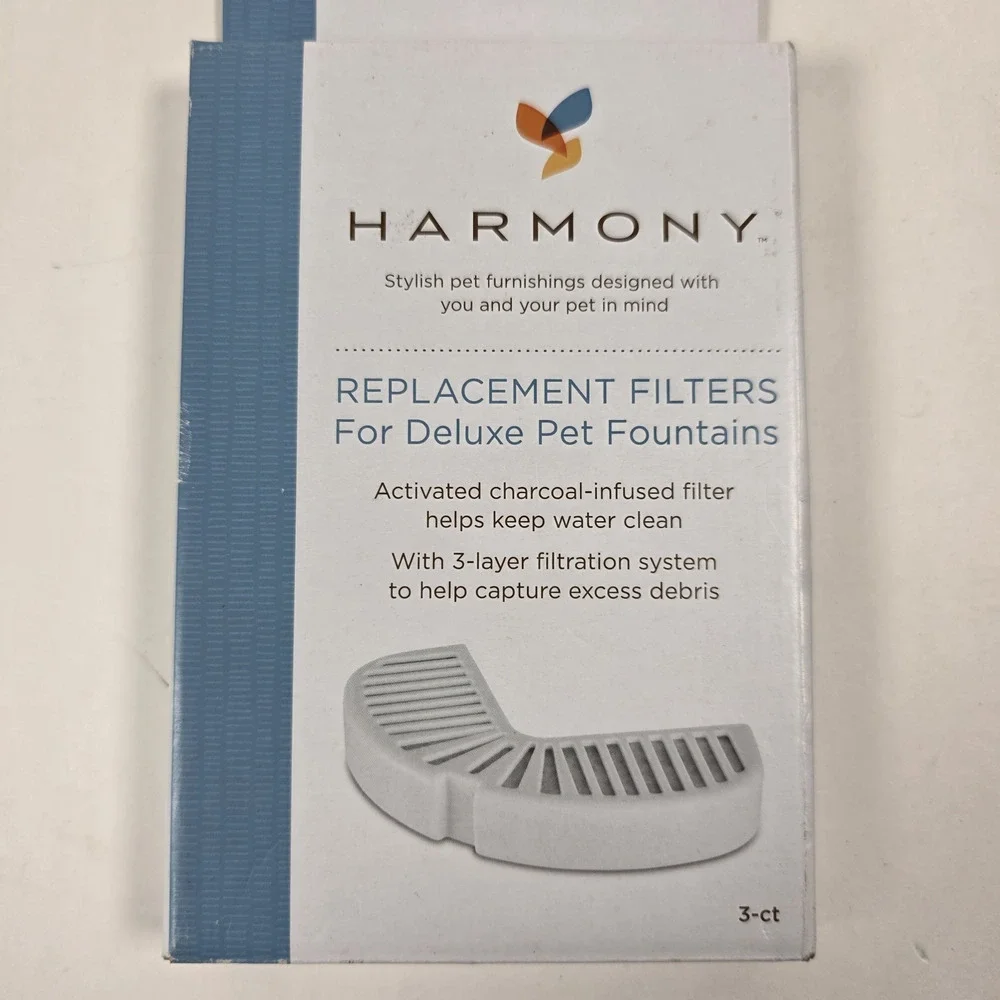 Harmony Replacement Filters for Deluxe Pet Fountain 3 Pack